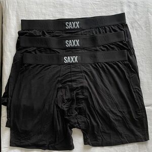 SAXX Men's Classic Black Boxer Briefs - 3 Pack - New, No tags